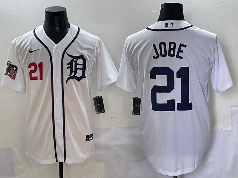 Men 2025 Detroit Tigers #21 Jobe White Game Nike MLB Jersey style 7